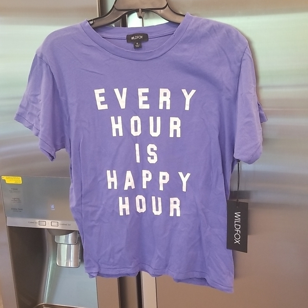 💕WILDFOX💕 Every Hour is Happy Hour Graphic Tee M